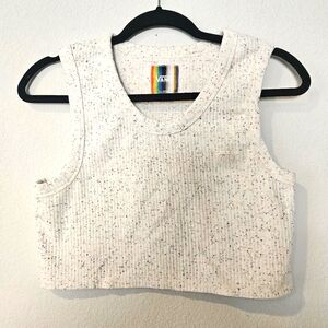 Vans Cream Fitted Crop Tank Top